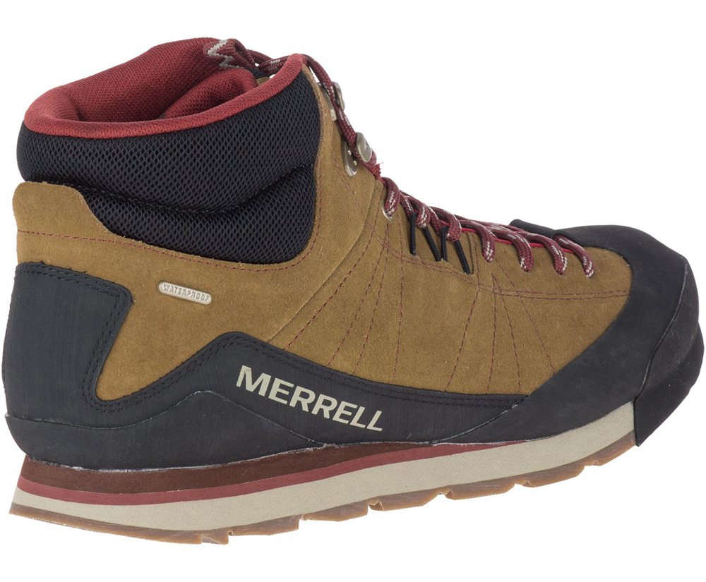 Kozaki Merrell Męskie Brązowe/Czarne - Catalyst Mid Suede Waterproof - 687359-DVI